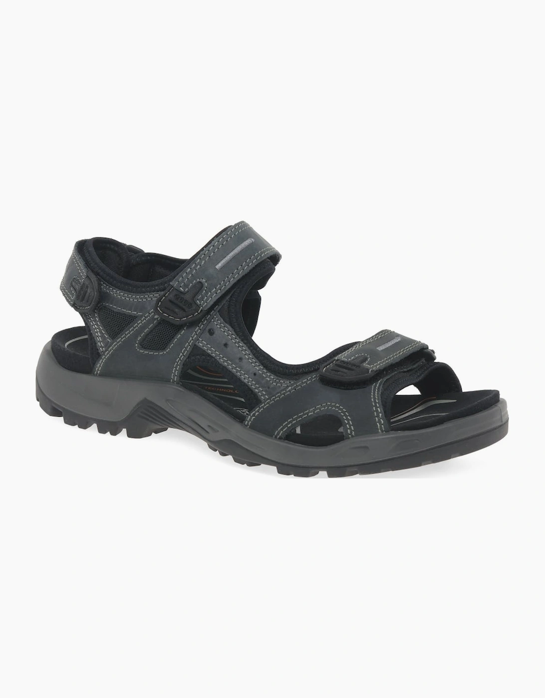 Ecco Men's Yucatan Mens Rip Tape Fastening Sandals - Black - Size: 7