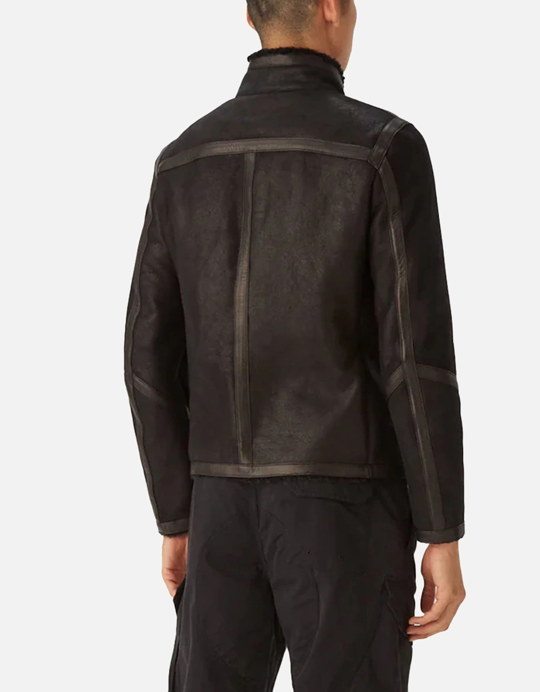 Tundra Shearling Black Leather Jacket
