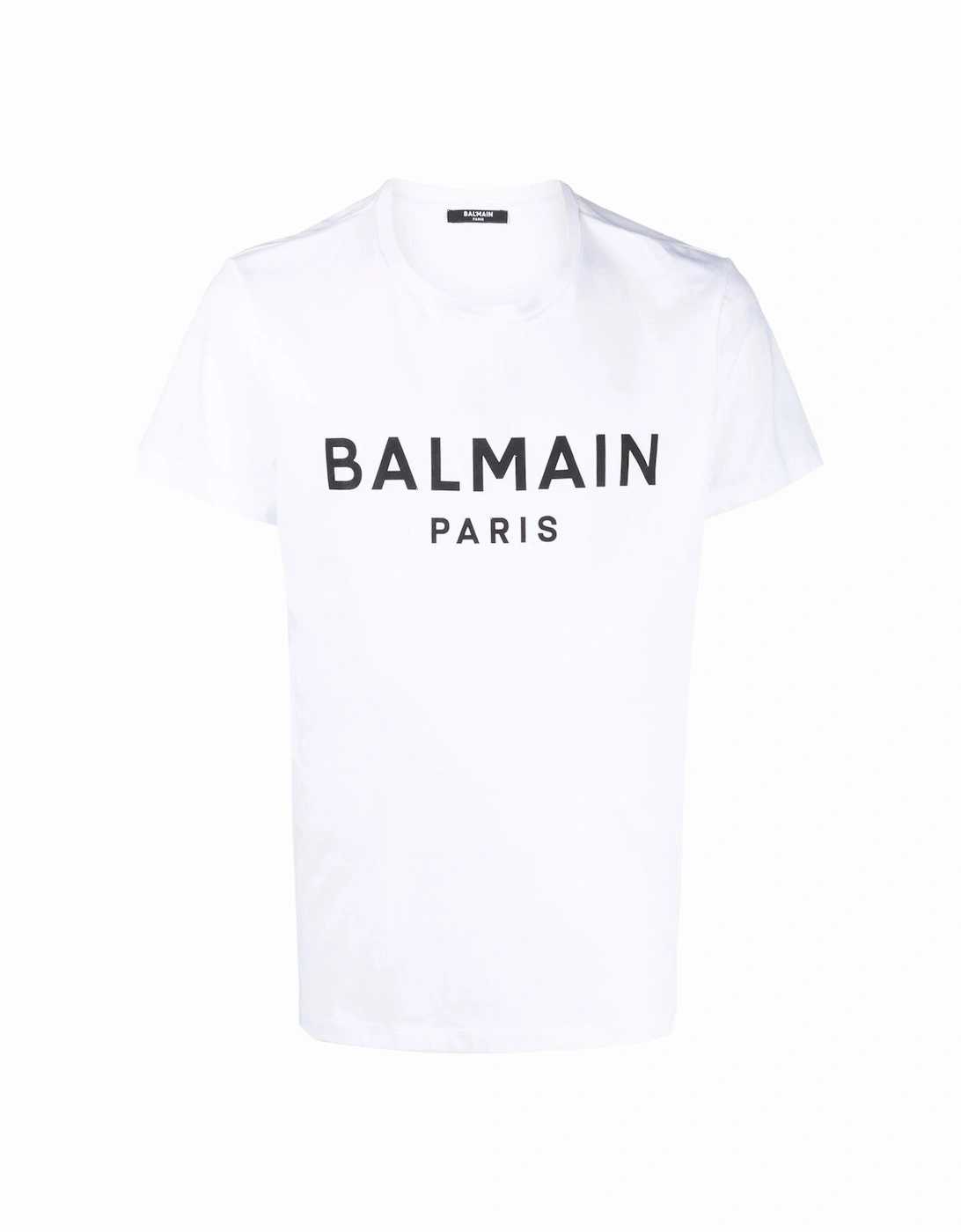Balmain Men's White Paris Print Logo T-Shirt  42 Xl