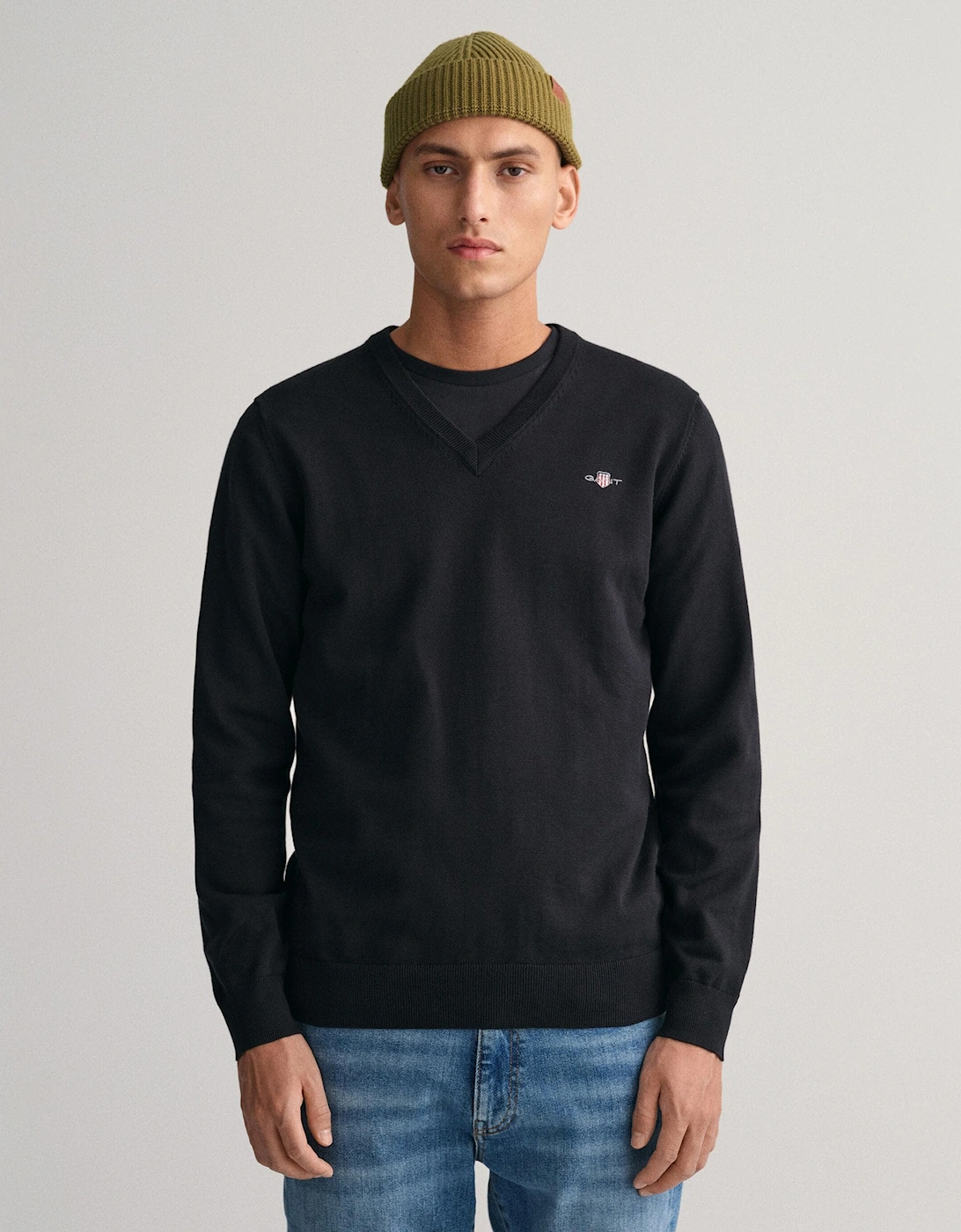 Mens Classic Cotton V-Neck Jumper, 5 of 4