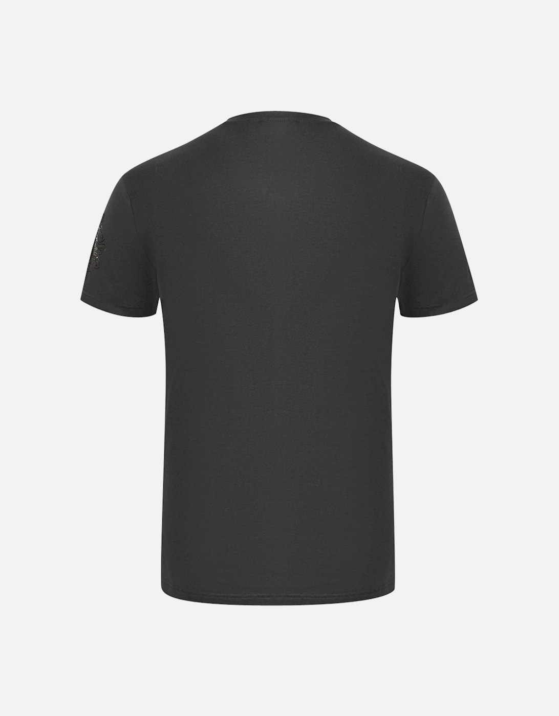 Brand Embossed Logo Black T-Shirt