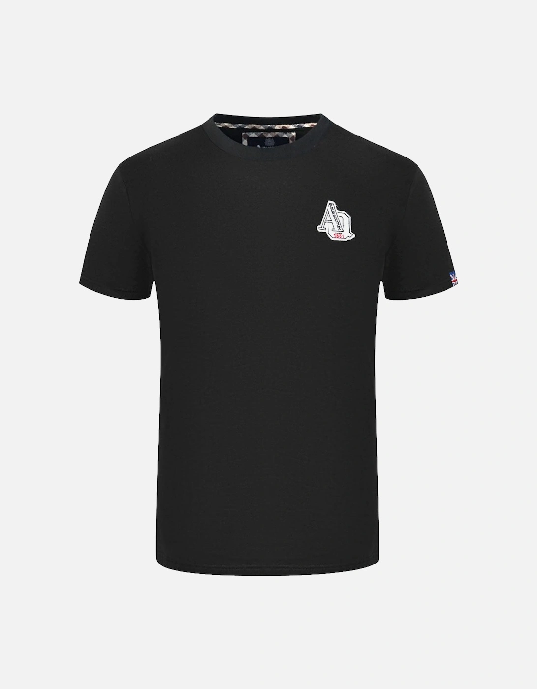 "1851 AQ" Logo Black T-Shirt, 3 of 2