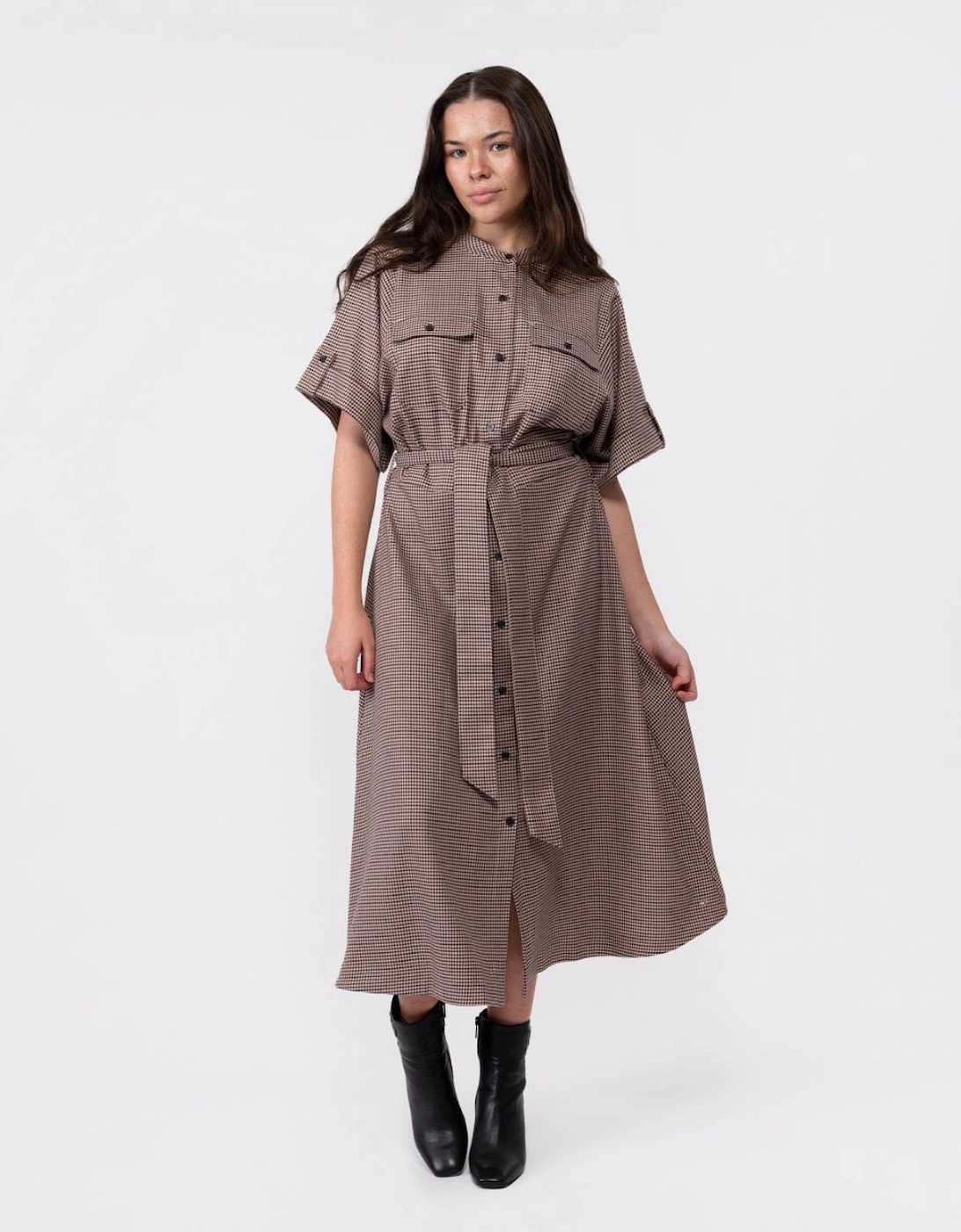 RWB Check Womens Midi Shirt Dress, 6 of 5