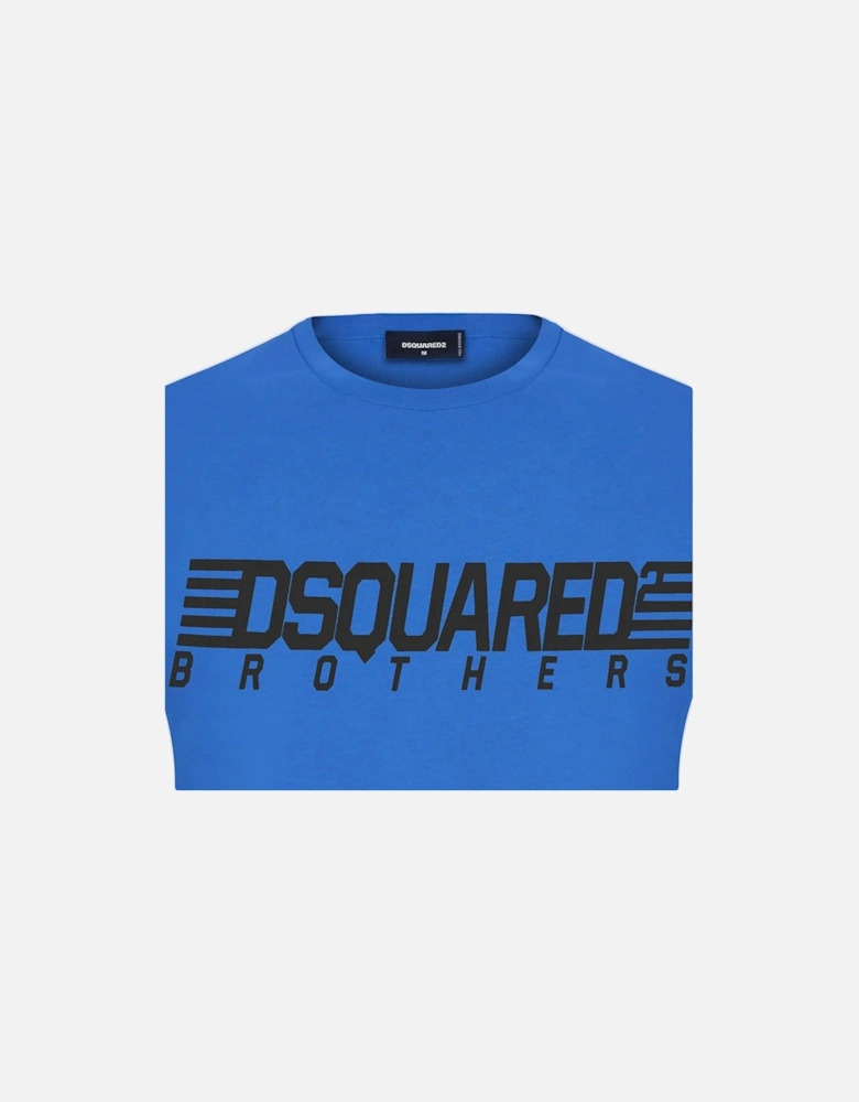 "Brothers" Logo T-Shirt Blue