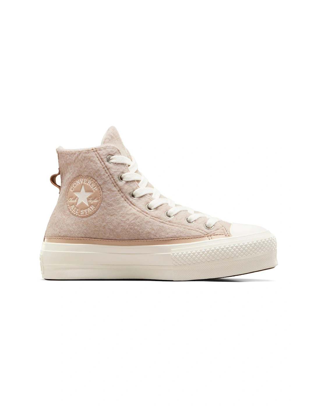 Chuck Taylor All Star Warm Winter Lift Trainers - Cream, 7 of 6