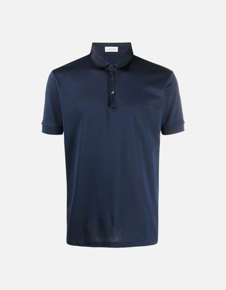 Men's Grossgrain Branded Polo Navy