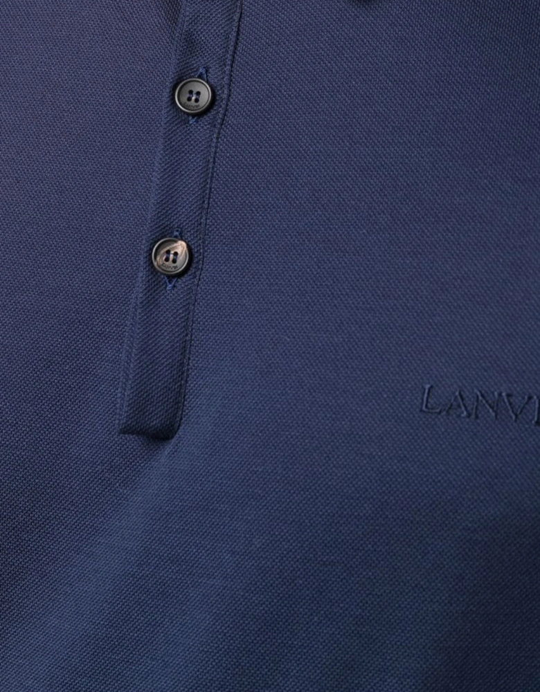 Men's Grossgrain Branded Polo Navy