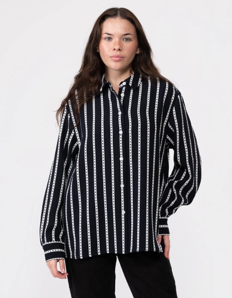 Argyle Stripe Womens Relaxed Fit Shirt