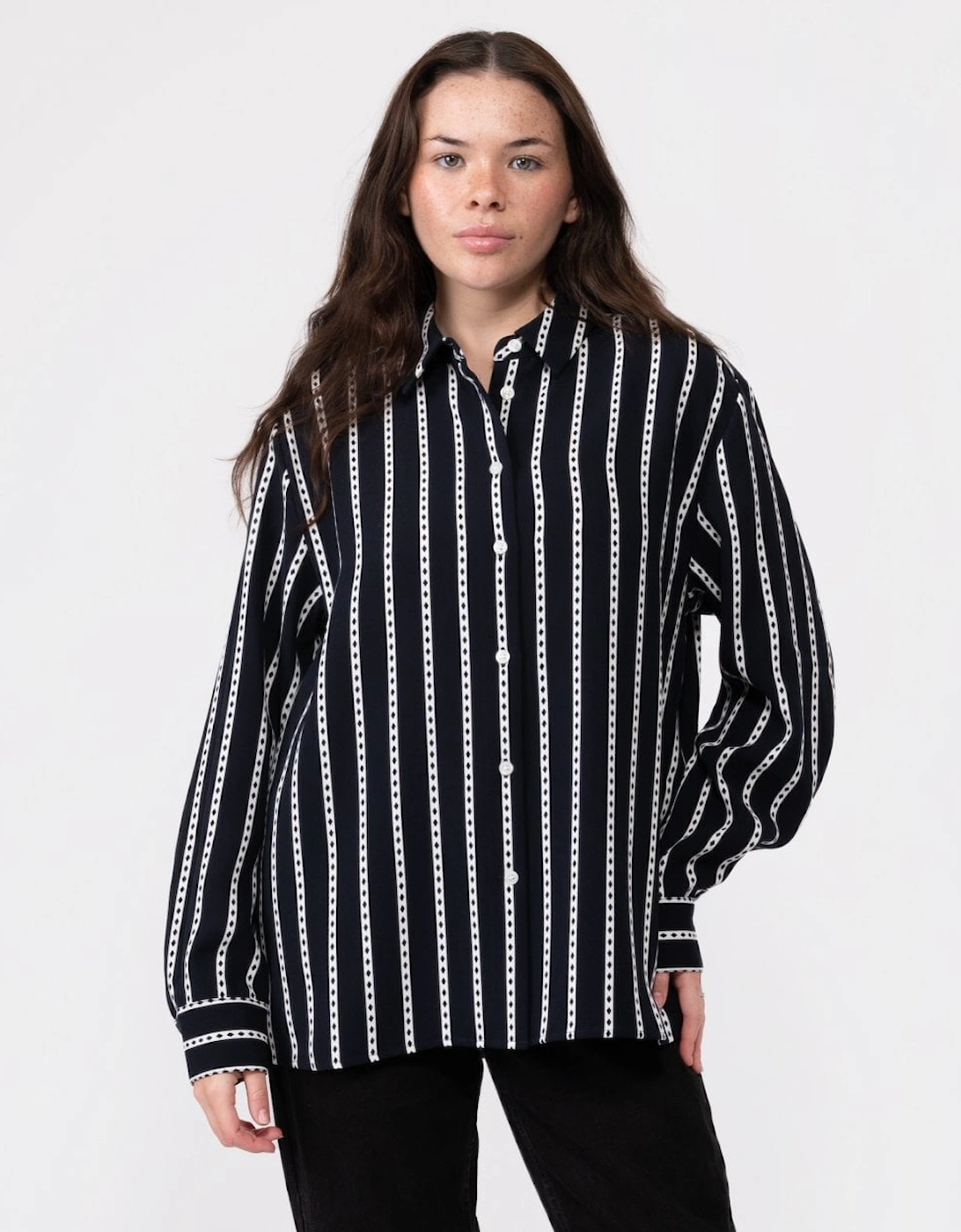 Argyle Stripe Womens Relaxed Fit Shirt, 5 of 4
