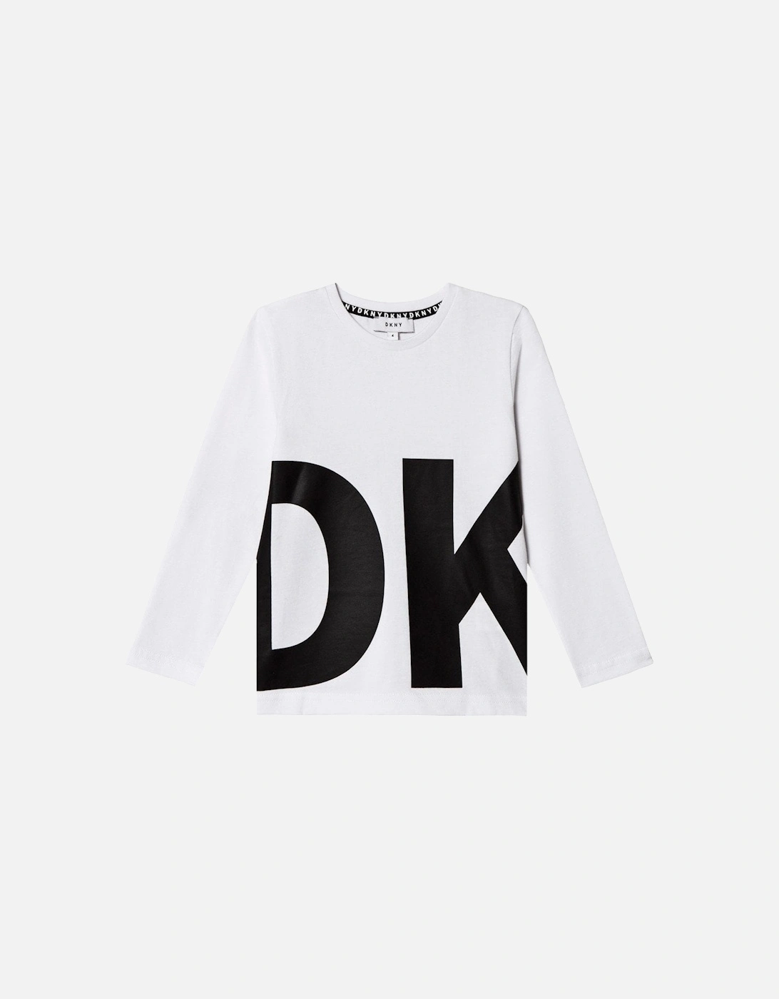 Boys Logo Print Long Sleeve T-Shirt White, 7 of 6