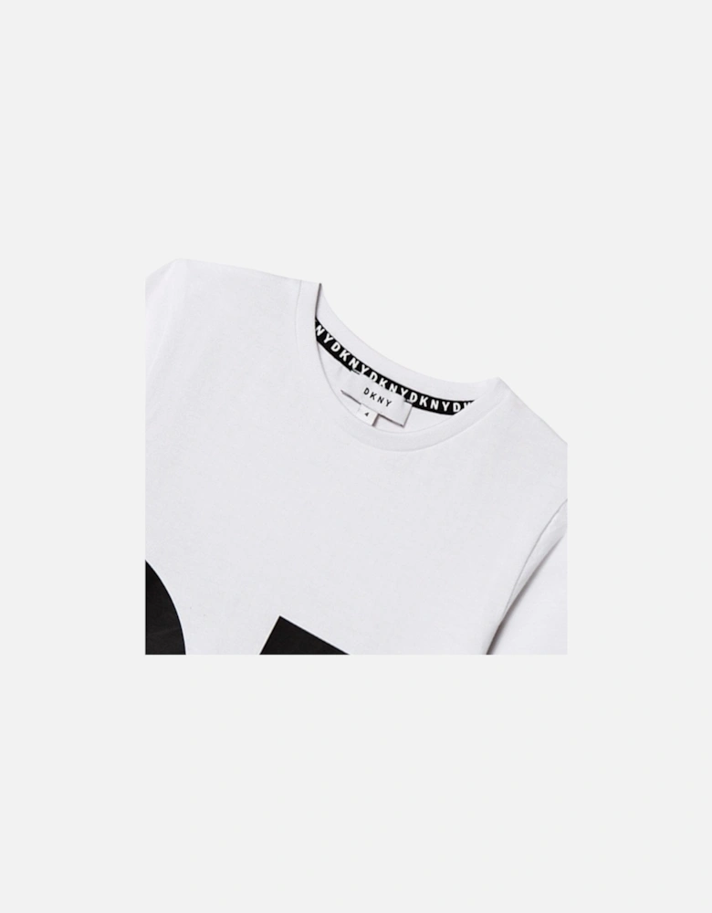 Boys Logo Print Long Sleeve T-Shirt White
