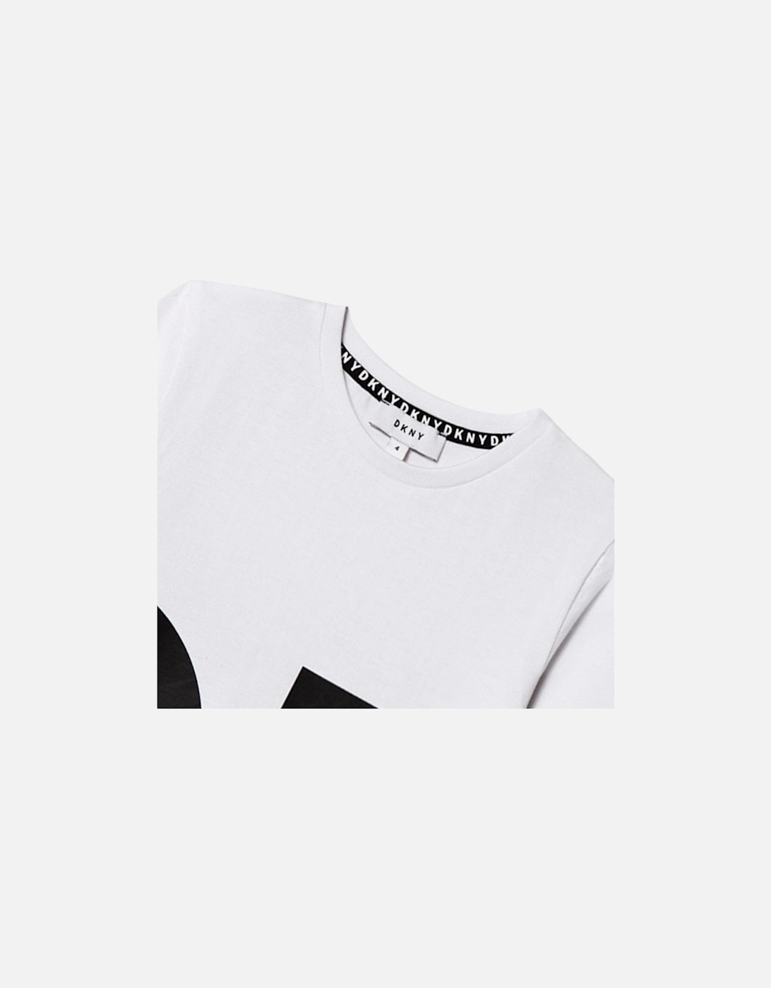 Boys Logo Print Long Sleeve T-Shirt White