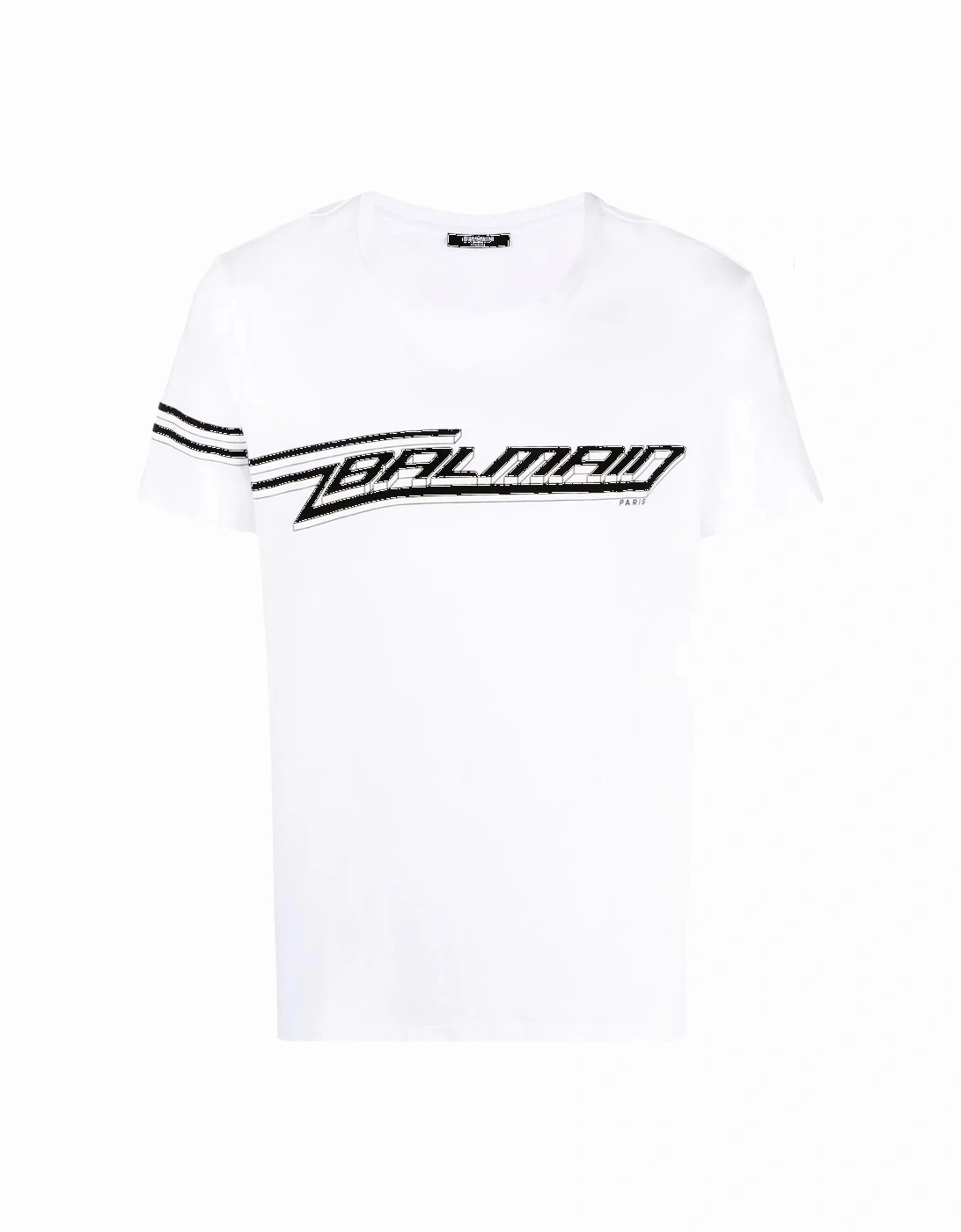 3D Flocked Logo T-Shirt in White, 4 of 3
