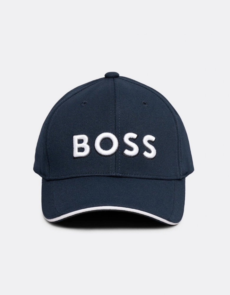 BOSS Green US-1 Mens Stretch-Piqué Cap With Embroidered 3D Logo