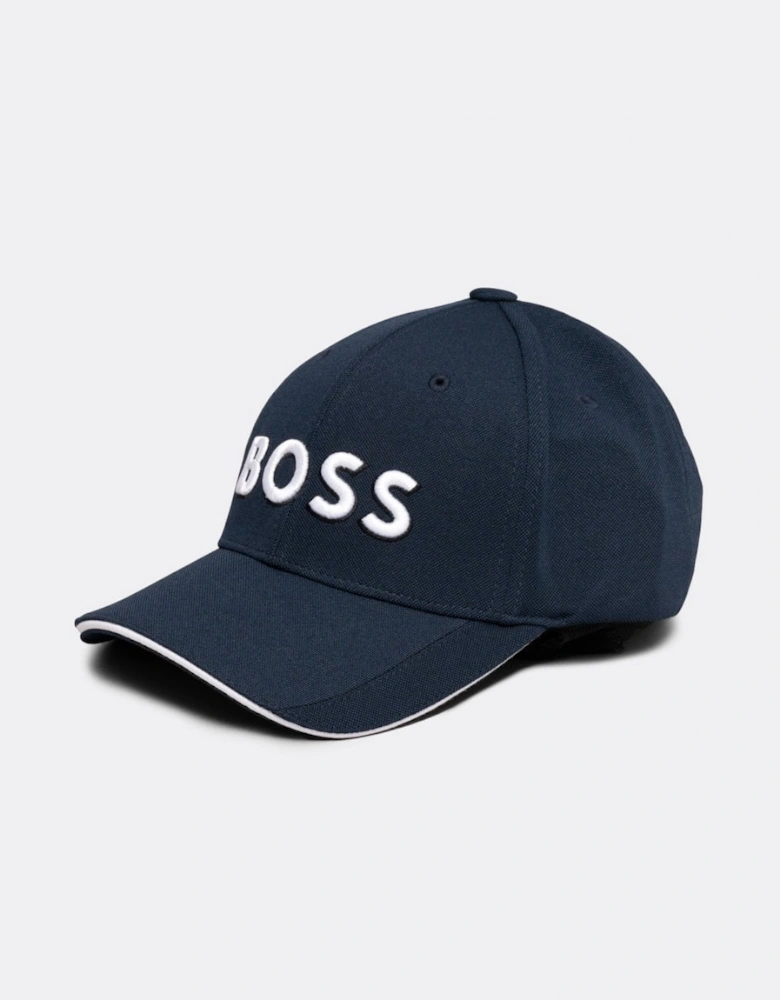 BOSS Green US-1 Mens Stretch-Piqué Cap With Embroidered 3D Logo