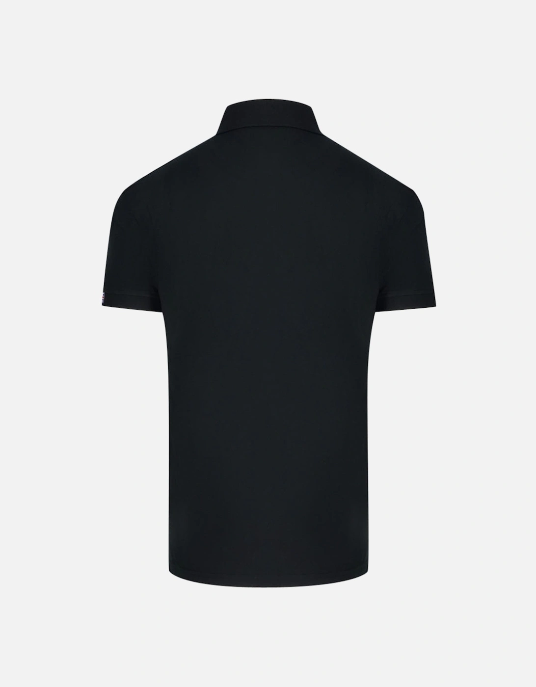 Check Pocket Black Polo Shirt