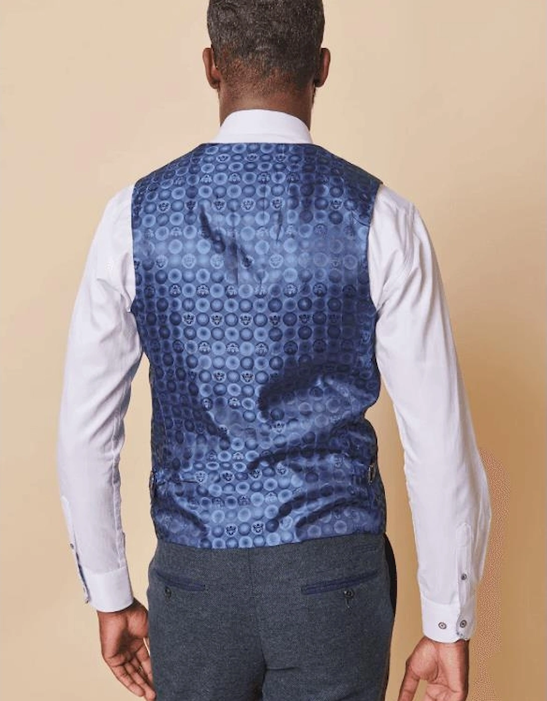 Marlow Blue Tweed Waistcoat