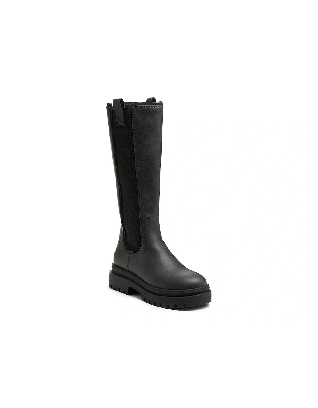 Drea Zip Back Knee Boots - Black