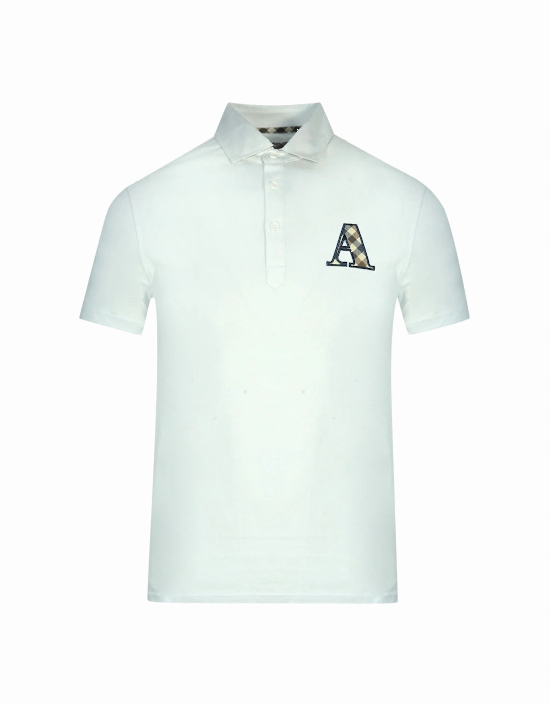 Check A Logo White Polo Shirt, 3 of 2
