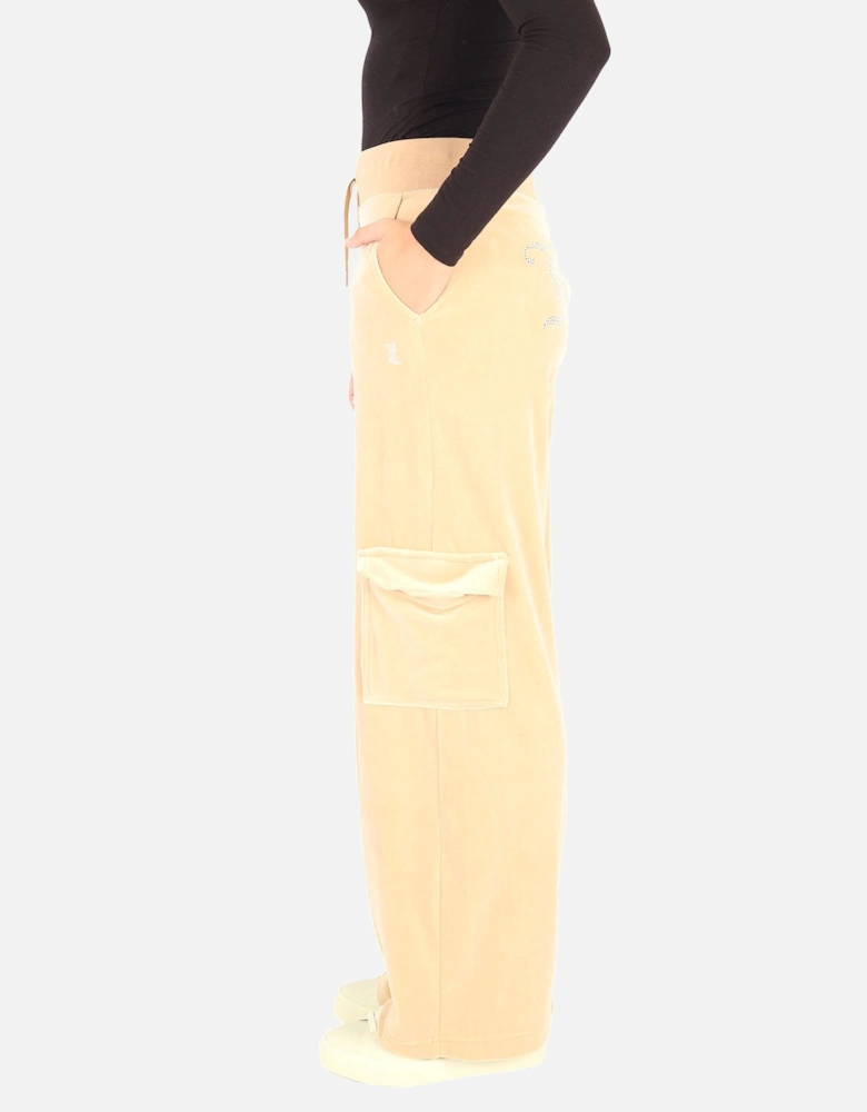 Audree Velour Cargo Beige Sweatpant