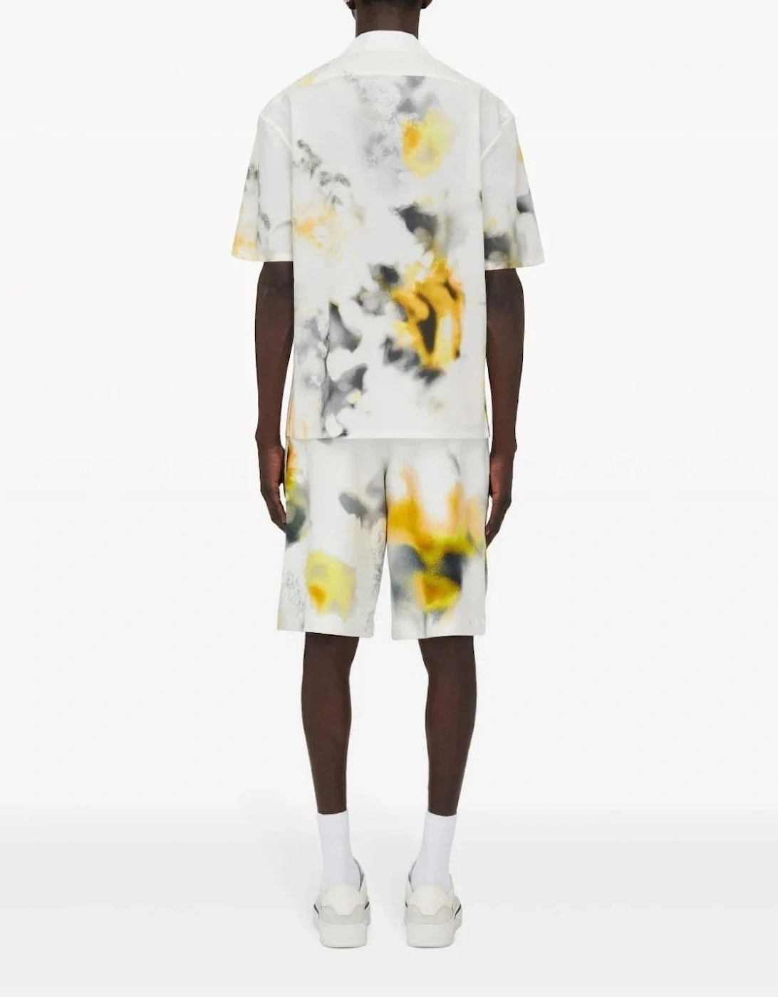 Obscured Floral Print Shirt White