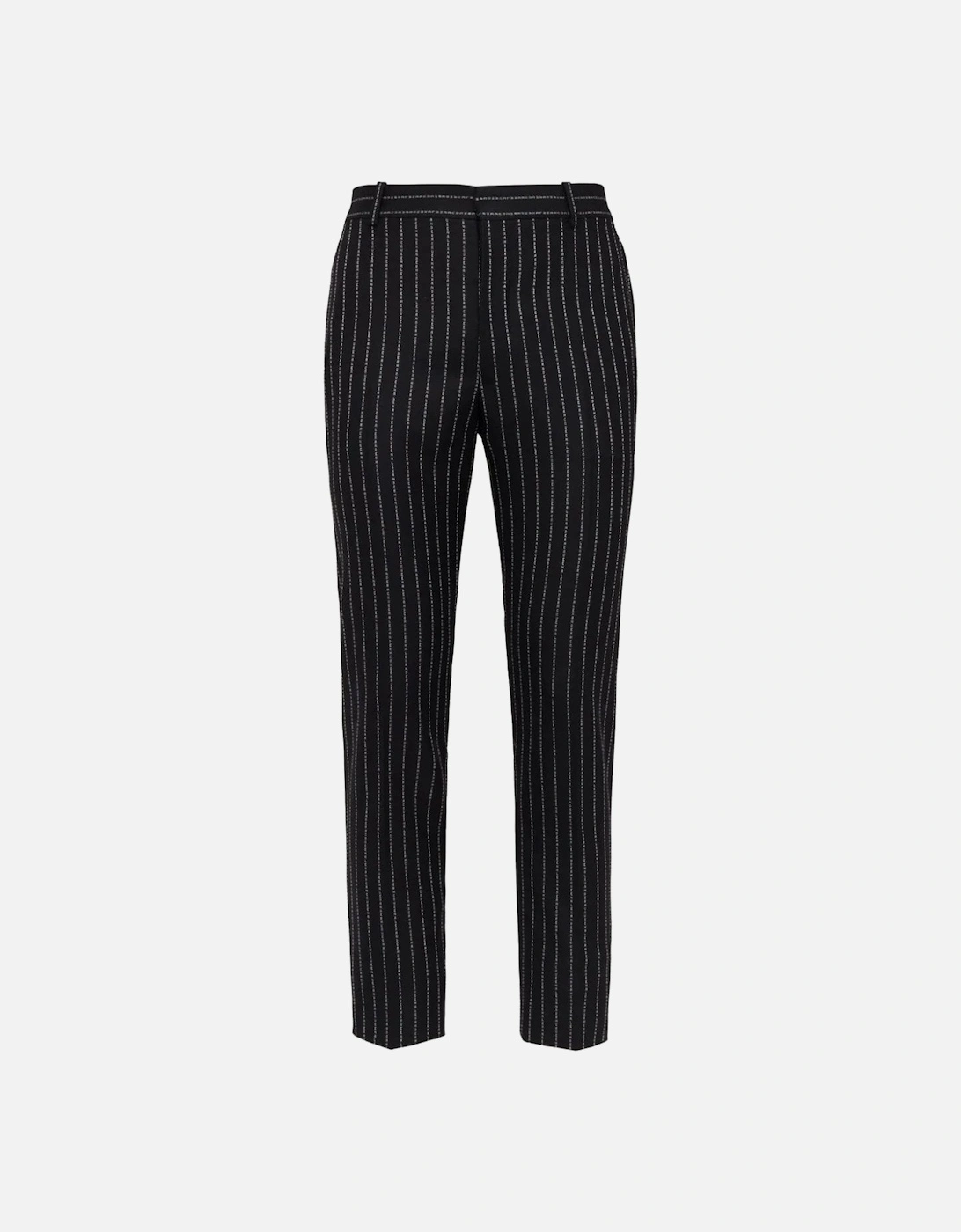 Lettered Pinstripe Trousers Black, 5 of 4