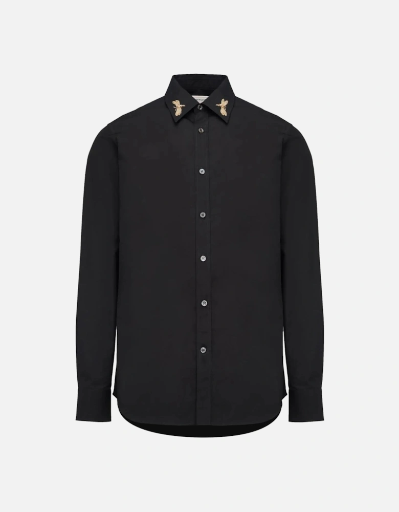 Embellished Collar Shirt Black