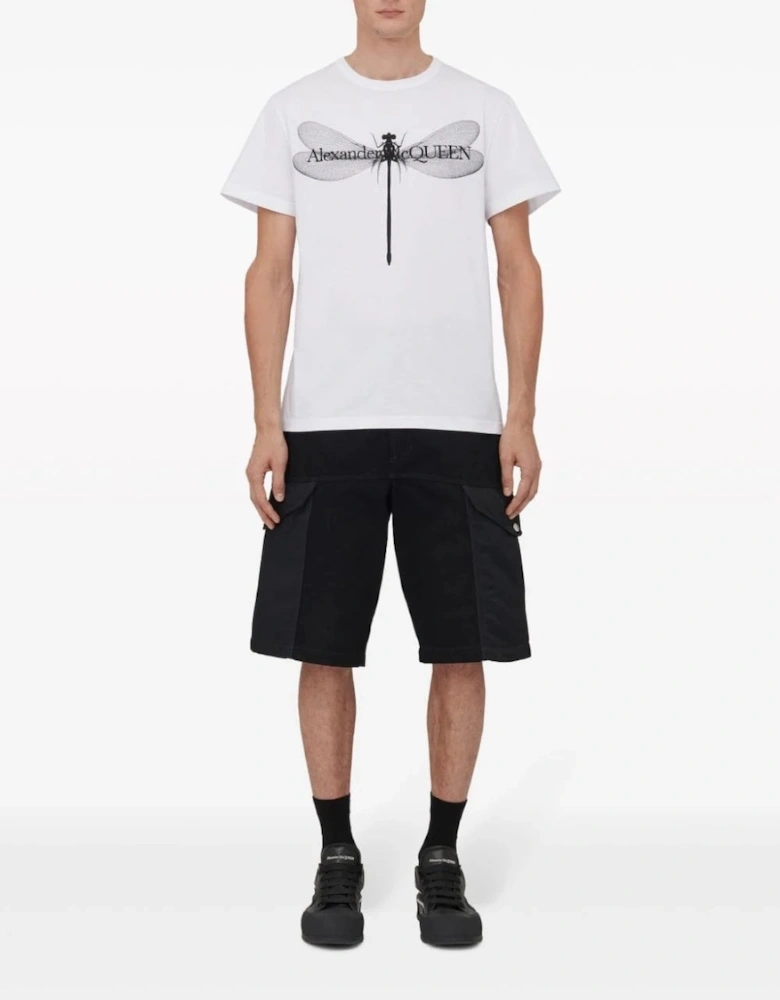 Dragonfly Print T-shirt White