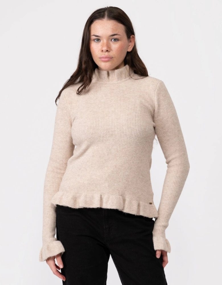 Pipalee Womens Frill Detail Cropped Sweater