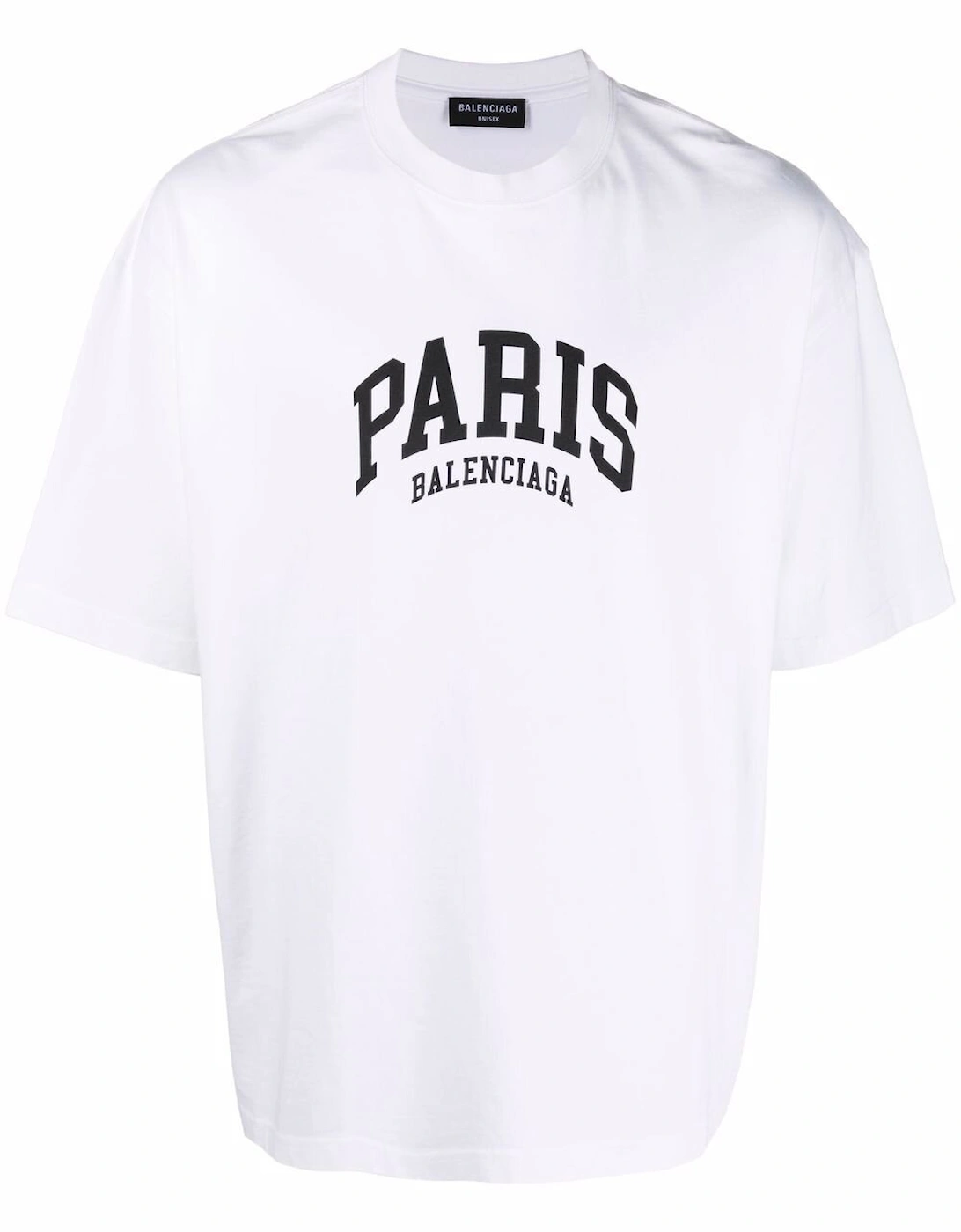Balenciaga Men's Balenciaga Paris Logo Cotton T-shirt White