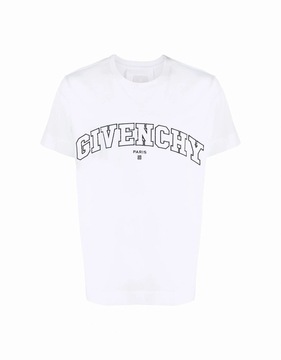 Givenchy Men's Givenchy Logo Embroidered T-shirt White