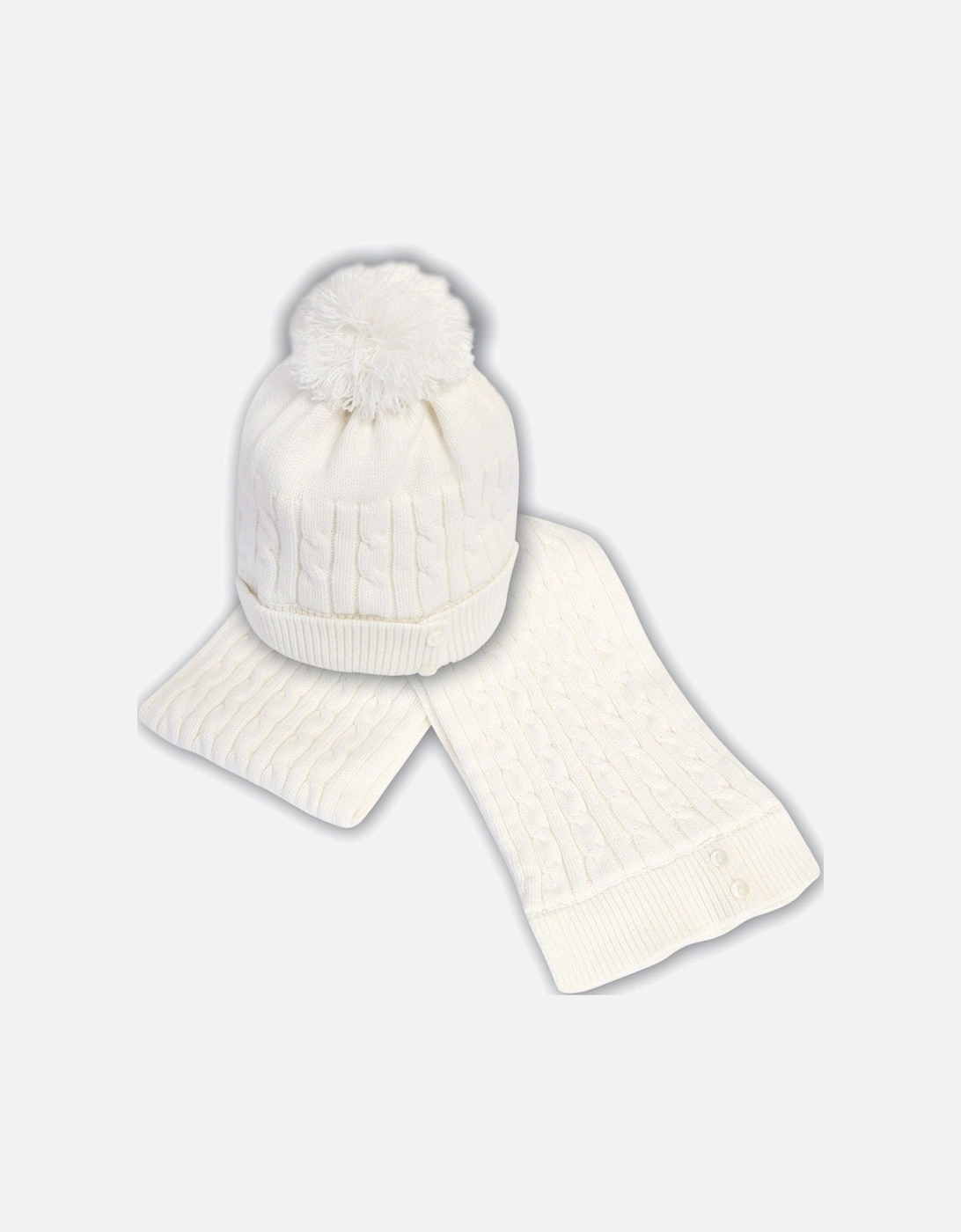 Ivory Knit Hat and Scarf, 3 of 2