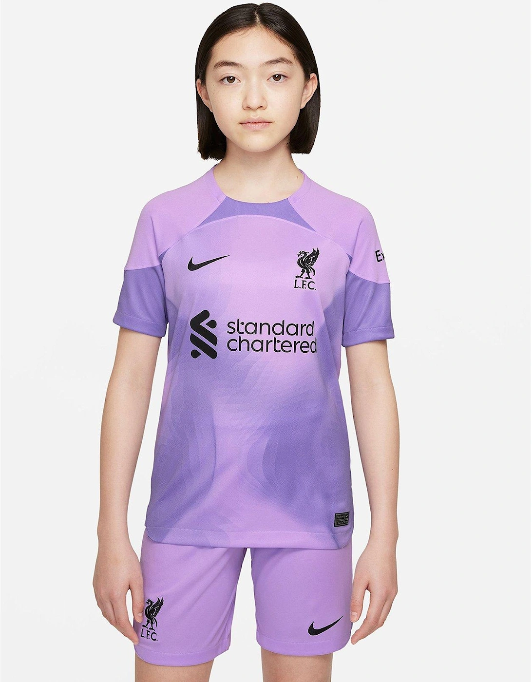 Liverpool Fc Junior 22/23 Home Goalkeeper Short Sleeved Shirt - Purple, 3 of 2