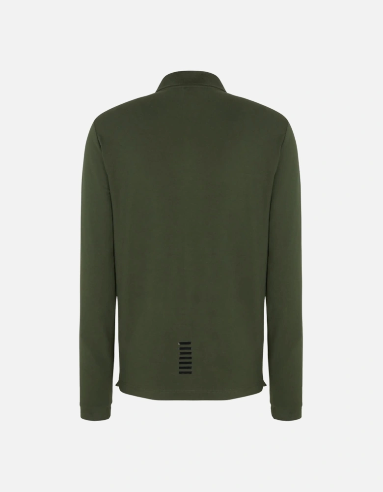 LS Jersey Polo Shirt - Dark Green
