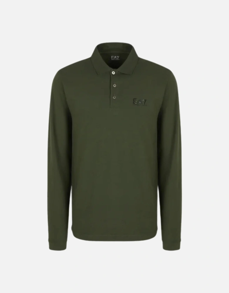 LS Jersey Polo Shirt - Dark Green