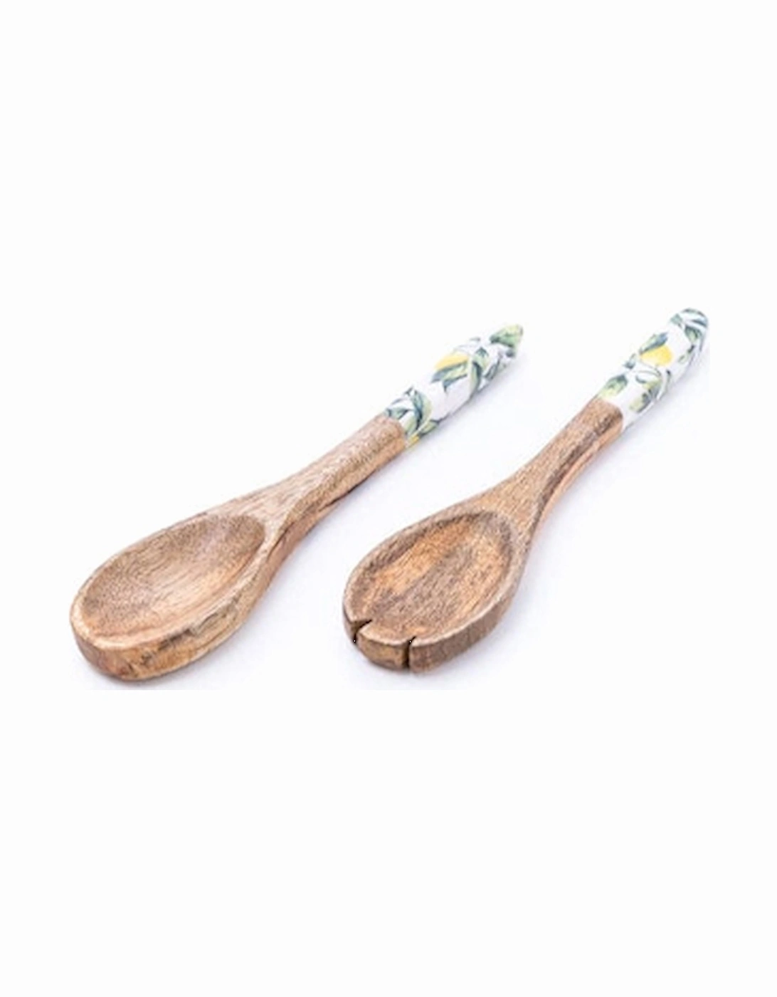 Handcrafted Lemon Wooden Fork & Spoon Set Of 2