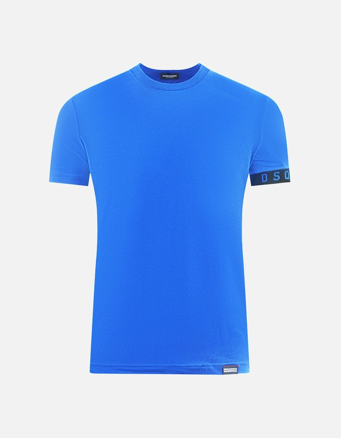 Brand Logo on Sleeve Blue Underwear T-Shirt, 4 of 3