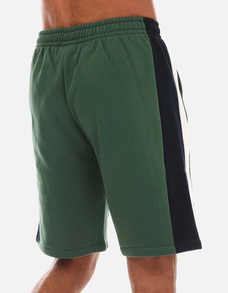 Mens Brushed Fleece Colourblock Shorts