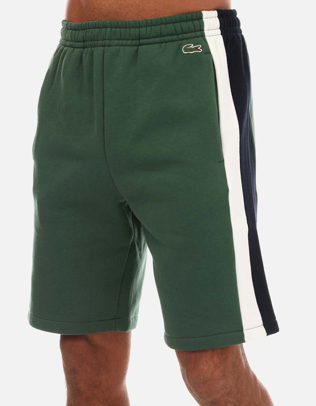 Mens Brushed Fleece Colourblock Shorts, 7 of 6