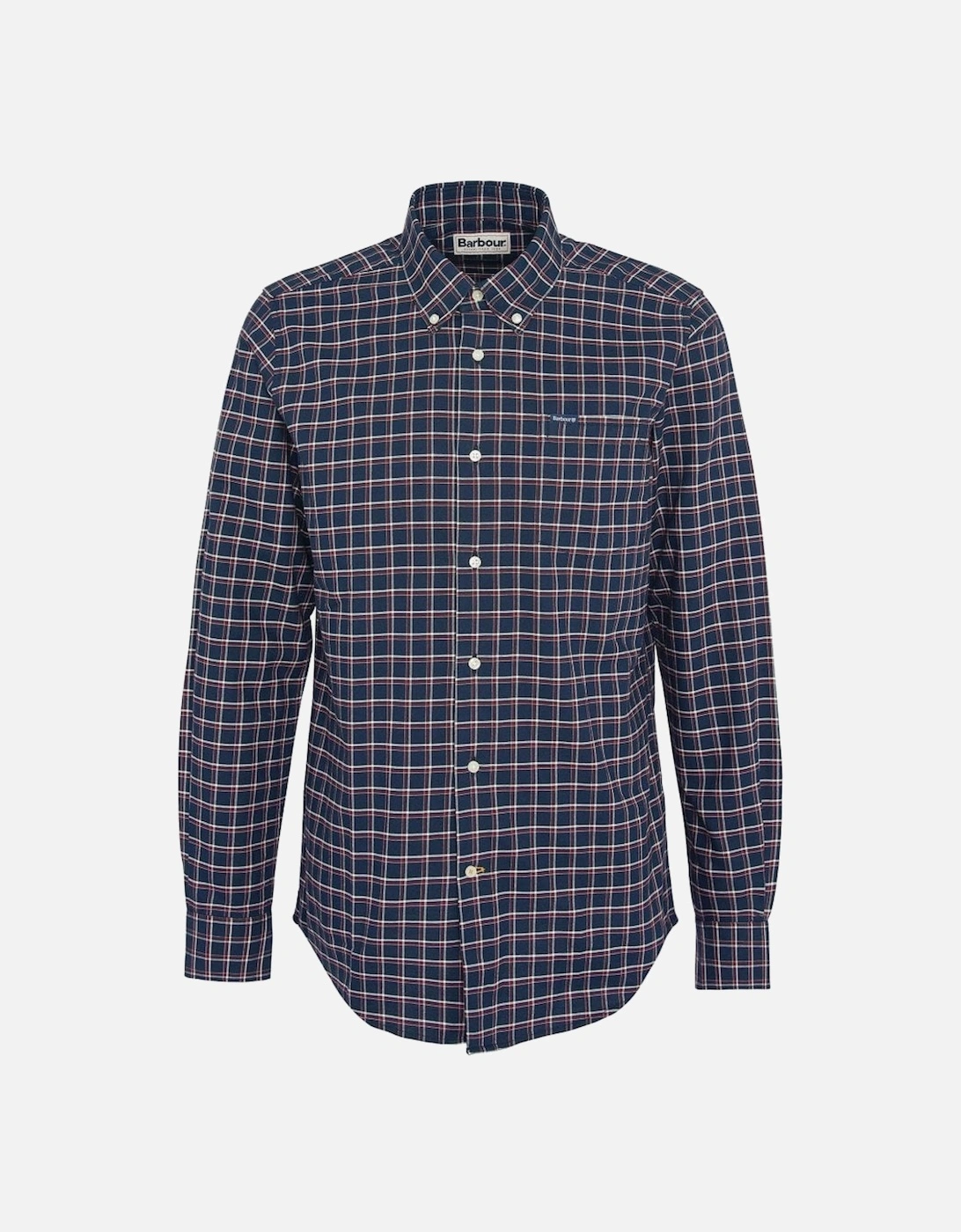 Hertitage Men's Navy Check Tailored Fit Harthope Shirt, 4 of 3