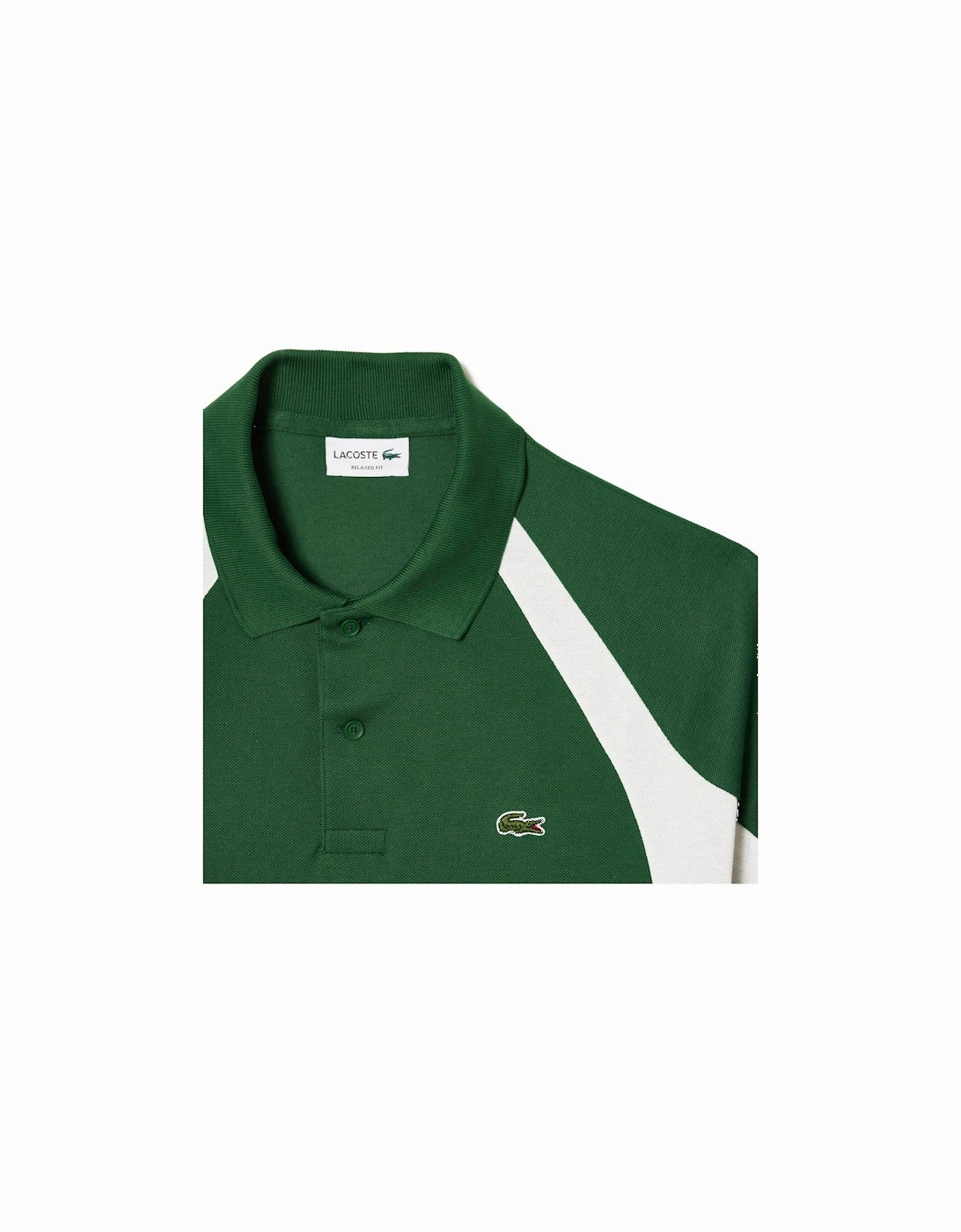Mens Cotton Mini-Pique Colourblock Polo Shirt