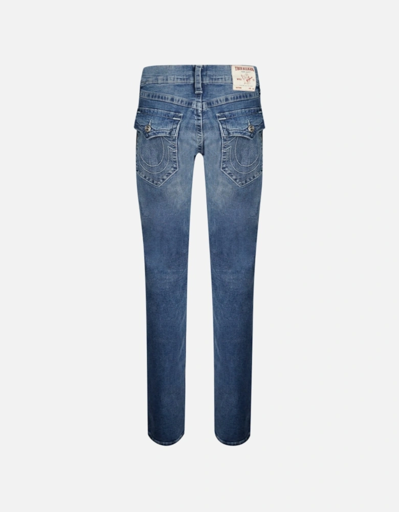 Ricky Flap Relaxed Straight Blue Jeans