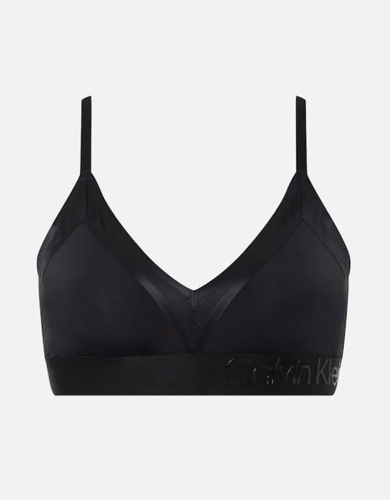 Women's Gloss Unlined Triangle Bra - Black