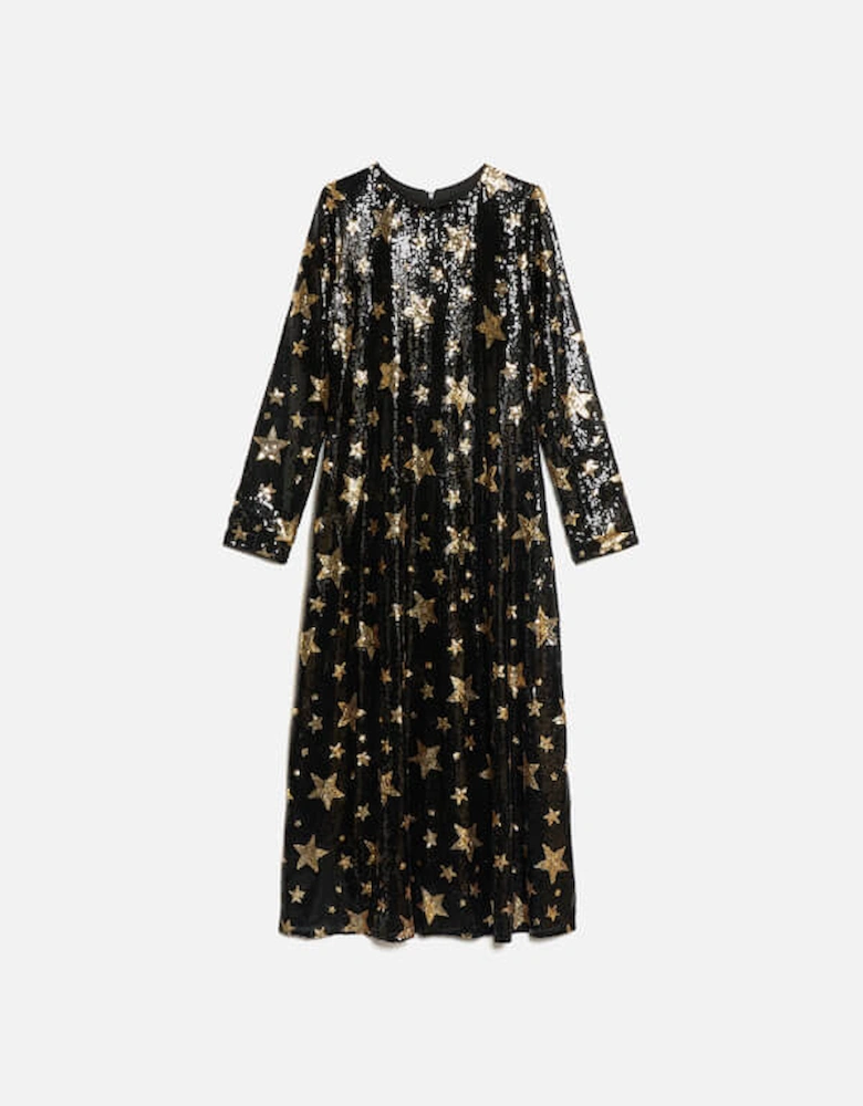 Super Star Sequined Midi Dress