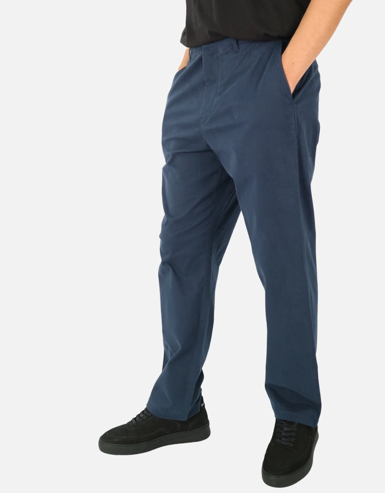 Loose Fit Navy Tailored Chino Trouser