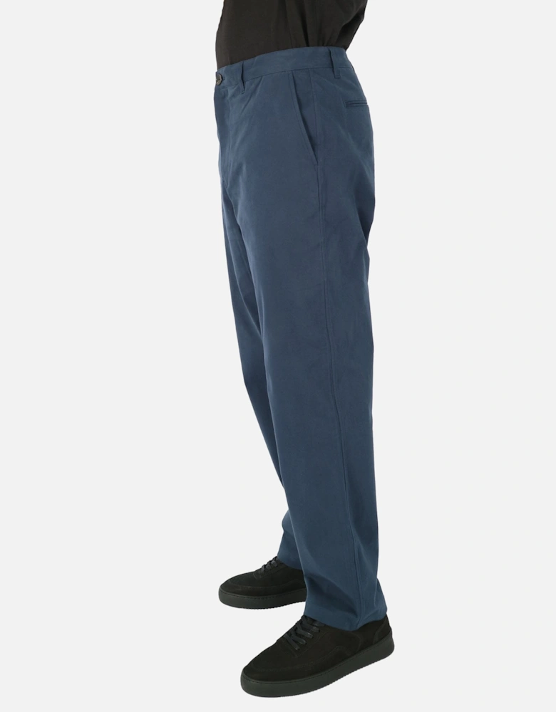 Loose Fit Navy Tailored Chino Trouser