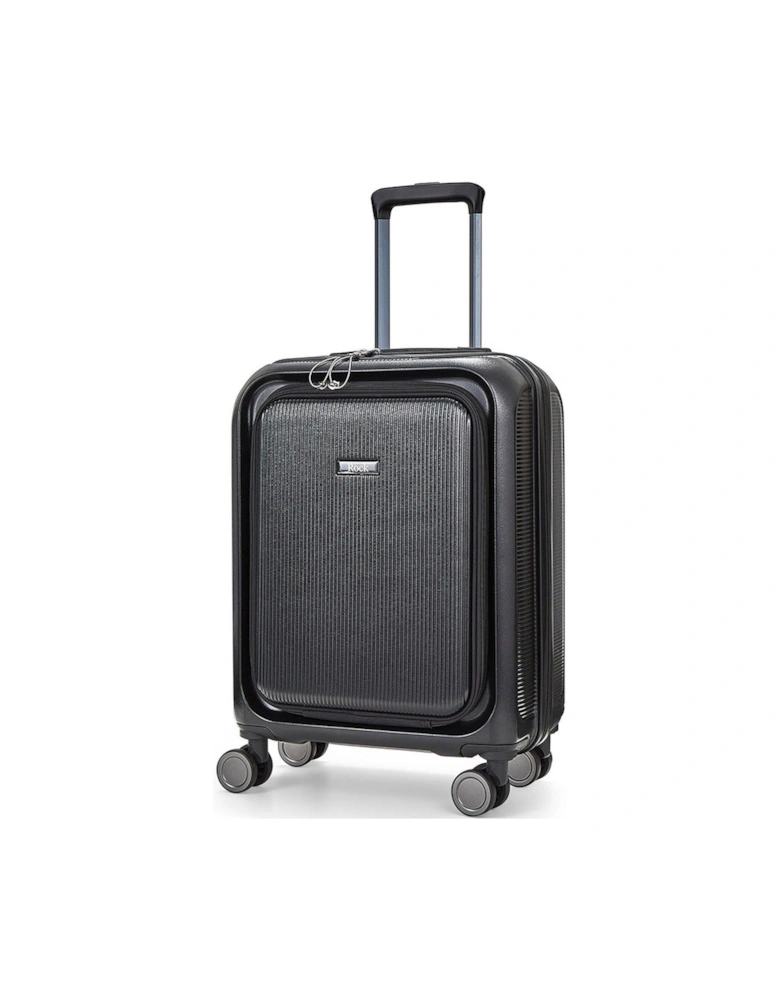Austin 8 wheel Hardshell PP Small Suitcase with TSA lock -Black