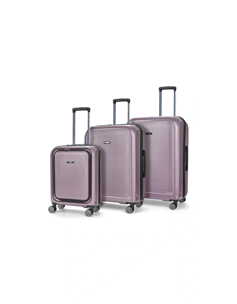 Austin 8 wheel Hardshell PP 3pc Suitcase with TSA lock -Purple