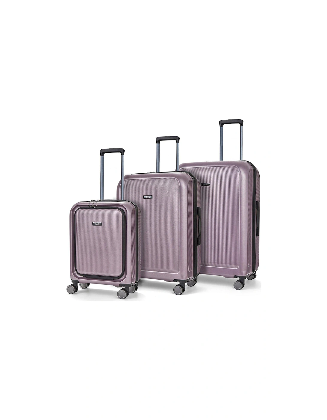 Austin 8 wheel Hardshell PP 3pc Suitcase with TSA lock -Purple, 3 of 2