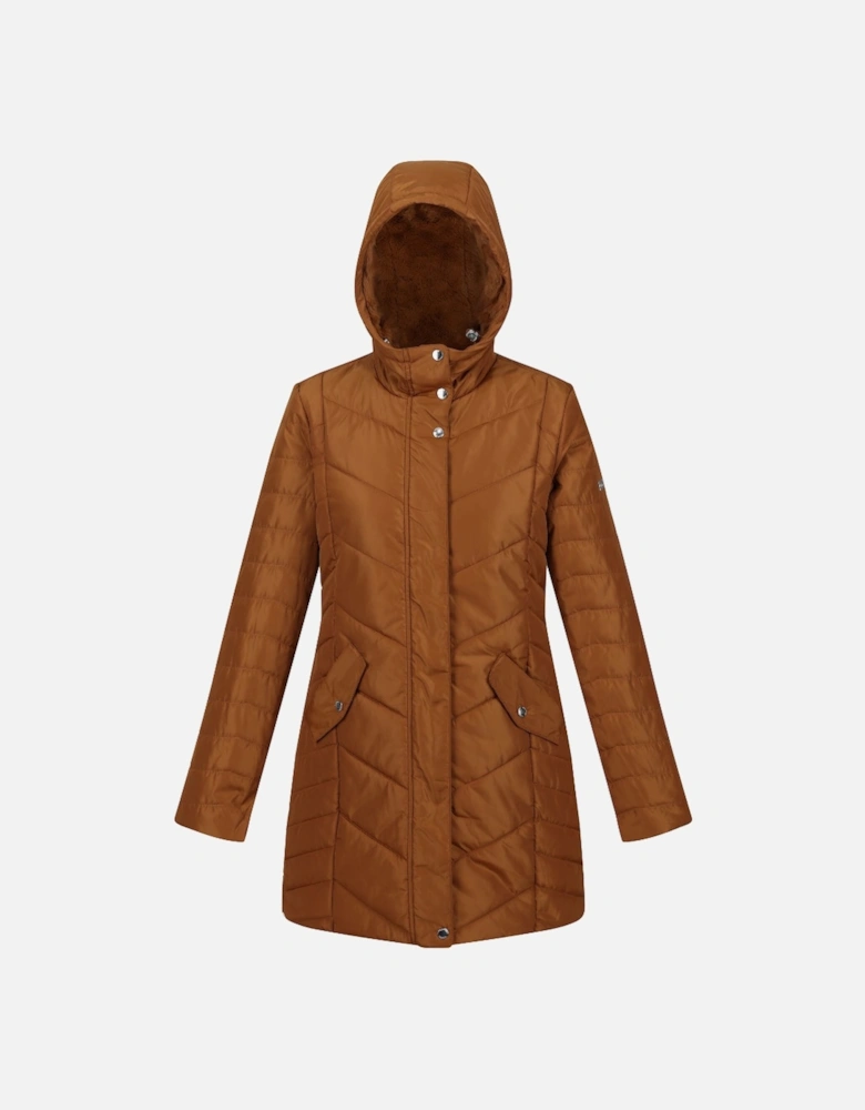 Womens Panthea Padded Insulated Hooded Jacket Coat